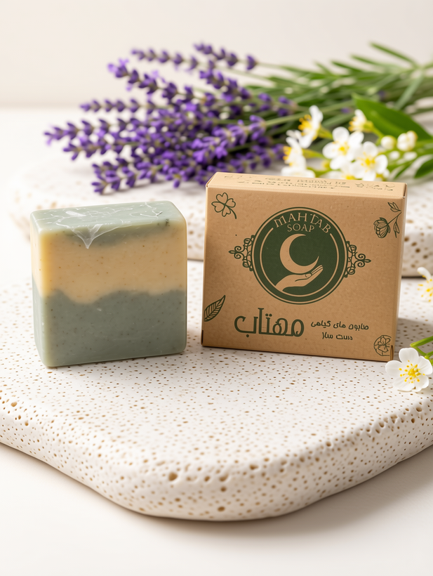 صابون ترکیبی لاوندر و بهار نارنج مهتاب (آرامبخش و جوانساز) | پاککننده عمیق آرایش