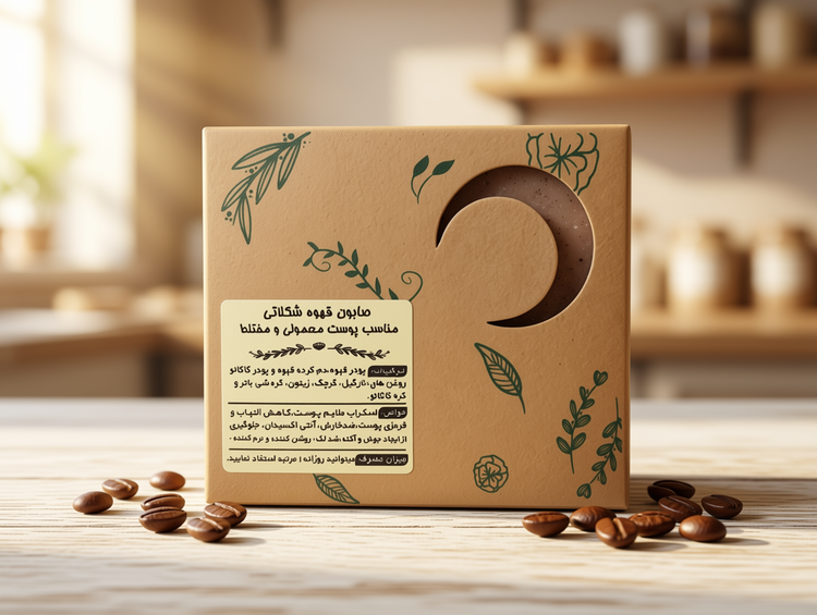 صابون قهوه شکلاتی؛ رفع تیرگی زیر بغل، زانو و آرنج | جوانکننده پوست