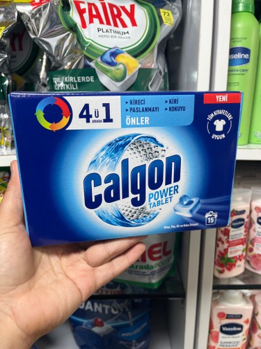 قرص جرم‌گیر و محافظ ماشین لباسشویی کالگون (Calgon) مدل 4in1 بسته ۱۵ عددی