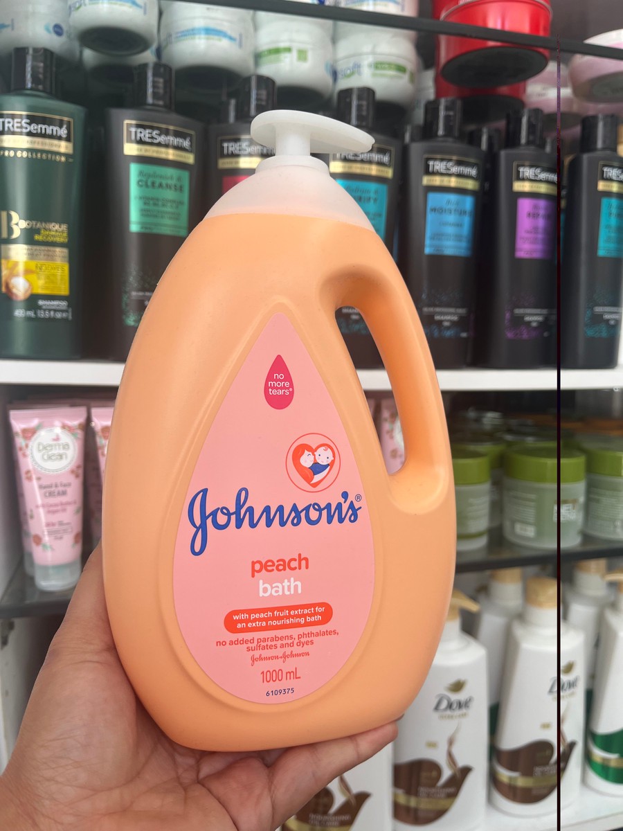 شامپو بدن بچه جانسون (Johnsons) مدل Peach Bath حاوی عصاره هلو حجم 1000 میلی لیتر