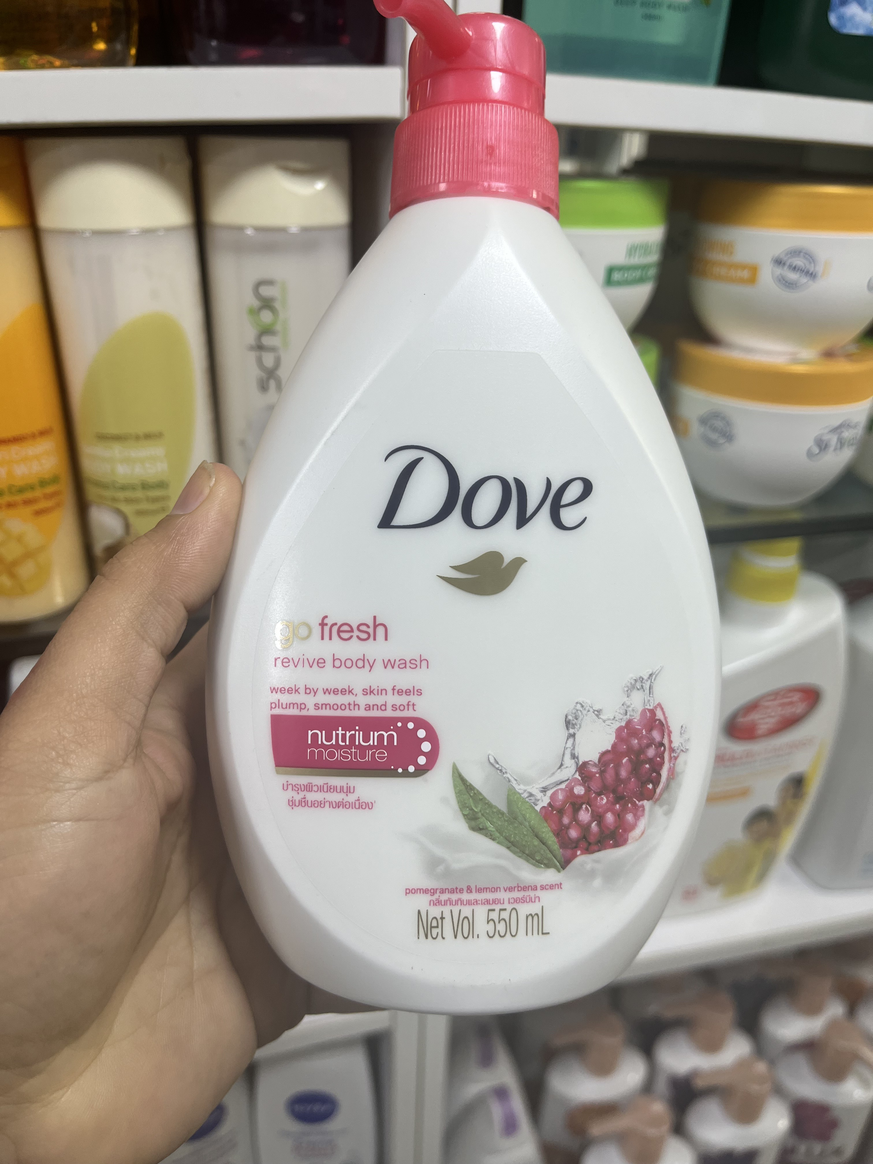 شامپو بدن داو (Dove) مدل Go Fresh Revive با رایحه انار و لیمو حجم 550 میلیلیتر