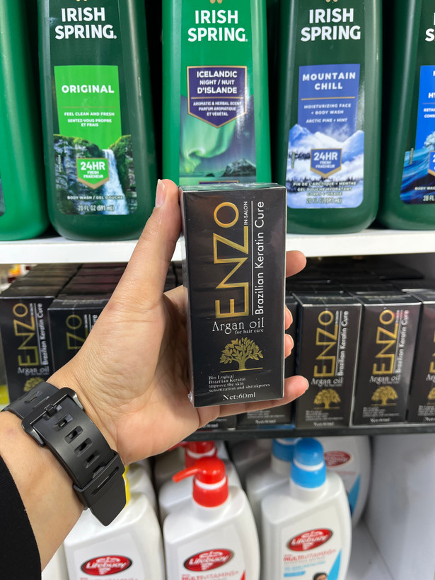 سرم مو انزو (Enzo) مدل Brazilian Keratin Cure - ترمیمکننده و درخشانکننده حرفهای - سری In-Salon