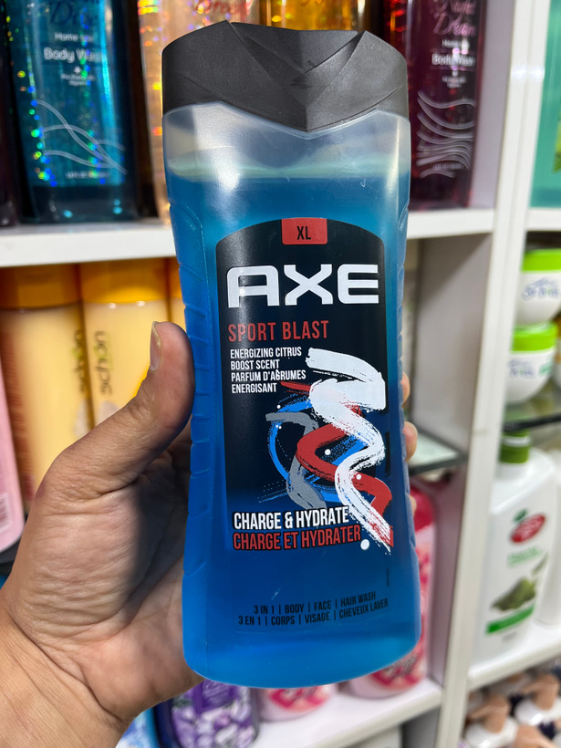 شامپو 3 در 1 مردانه اکس (AXE) مدل Sport Blast حجم 400 میلیلیتر