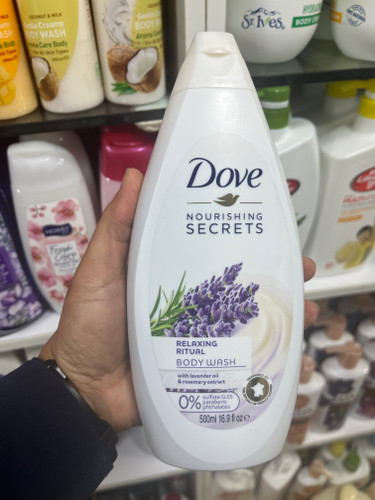 شامپو بدن داو (Dove) مدل Relaxing Ritual حاوی روغن اسطوخودوس و رزماری حجم 500 میلیلیتر