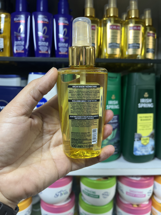 روغن مراقبت آرگان بیوبلاس (Bioblas Argan Oil Care) - تغذیهکننده، ترمیمکننده و ضد ریزش مو (حجم ۱۰۰ میل)