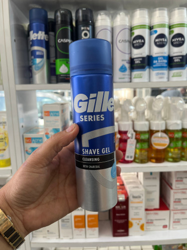 ژل اصلاح صورت ژیلت (Gillette) سری Series مدل Charcoal (زغال فعال) - حجم 200 میلیلیتر
