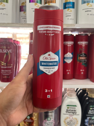 شامپو 3 کاره سر، بدن و صورت اولد اسپایس (Old Spice) مدل Whitewater - حجم 400 میلیلیتر