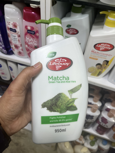 شامپو بدن آنتیباکتریال لایفبوی (Lifebuoy) مدل Matcha – سمزدایی پوست و ضد آلودگی – حجم ۹۵۰ میلیلیتر