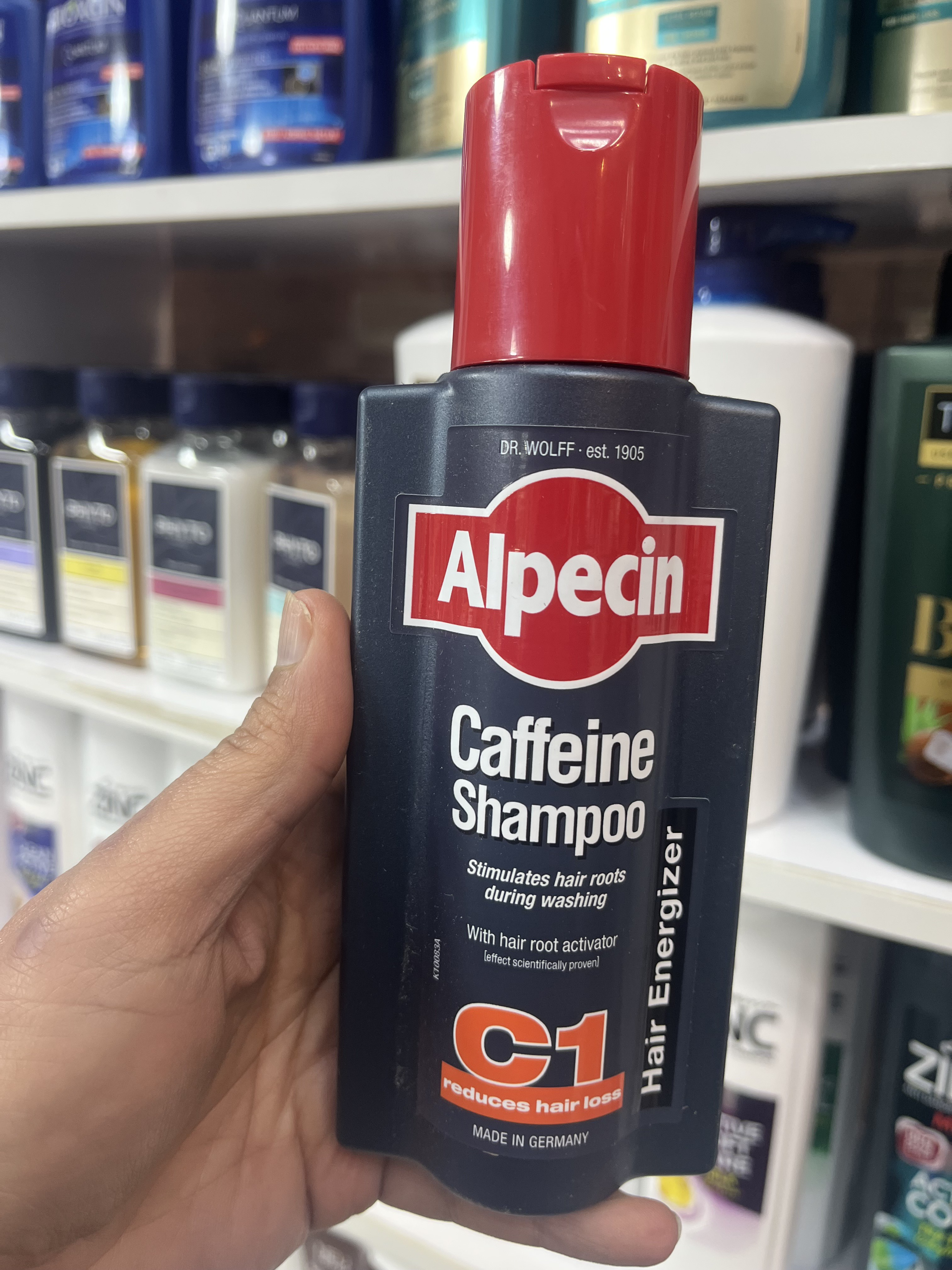 شامپو کافئین آلپسین (Alpecin) مدل C1 ضد ریزش و انرژی‌بخش حجم ۲۵۰ میلی‌لیتر