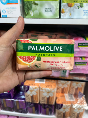 صابون طبیعی پالمولیو (Palmolive) مدل Moisturizing & Freshness با عصاره مرکبات و کرم - 170 گرم