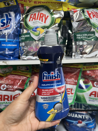 مایع جلادهنده و خشککننده ماشین ظرفشویی فینیش (Finish) مدل Lemon حجم ۴۰۰ میلیلیتر