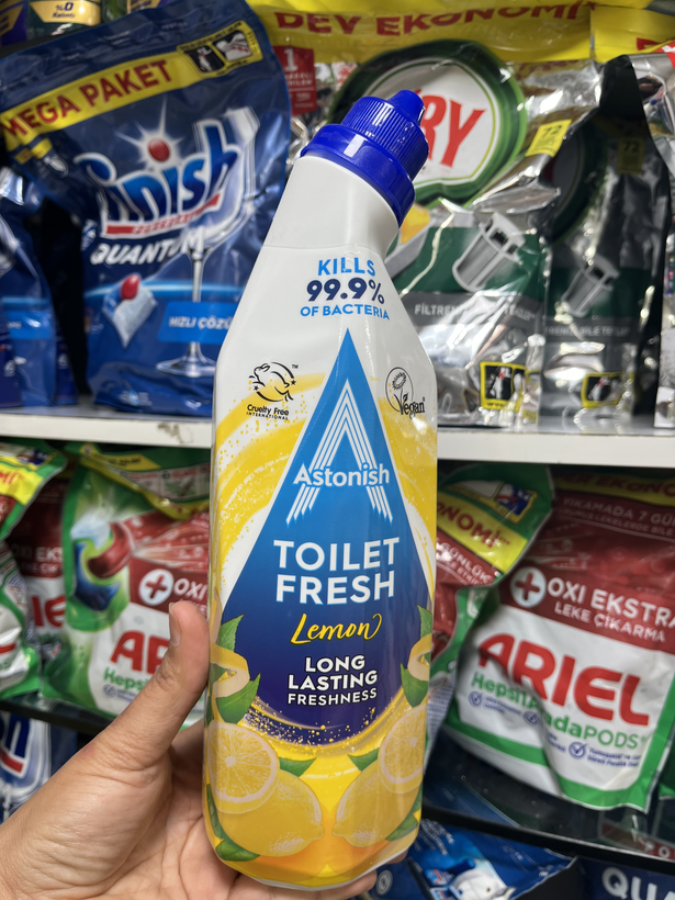 مایع جرمگیر و ضدعفونی کننده توالت آستونیش (Astonish) مدل Lemon حجم 750 میلیلیتر