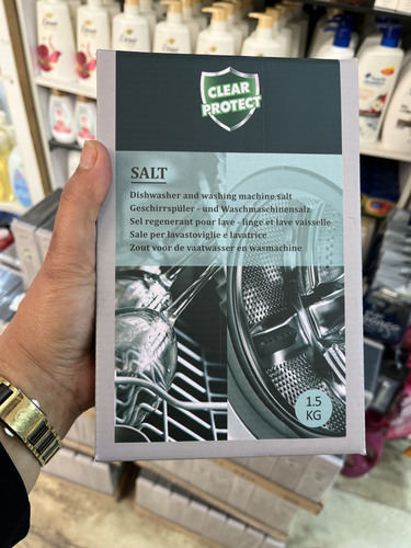 نمک ماشین ظرفشویی و لباسشویی Clear Protect - بسته ۱.۵ کیلوگرمی، محافظتکننده قوی و سختیگیر آب