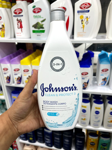 شامپو بدن جانسون (Johnson’s) مدل Clean & Protect 3 با رایحه نمکهای دریایی - ۷۵۰ میلیلیتر (ساخت ایتالیا)