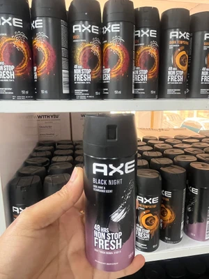 اسپری دئودورانت مردانه آکس (Axe) مدل بلک نایت (Black Night) - رایحه نعناع و چوب سدر